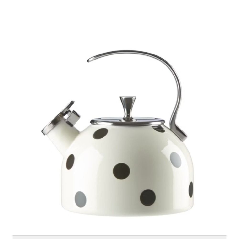 Kate Spade New York | Deco Dot Tea Kettle | White Black Polka Dot